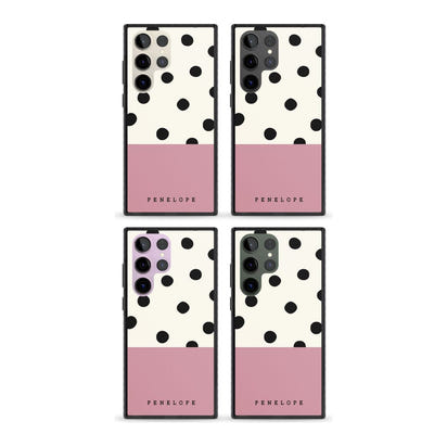 Personalised Pink Border Polka Dot