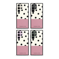 Personalised Pink Border Polka Dot