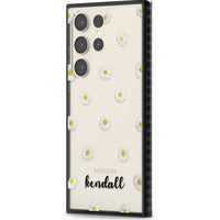 Personalised White Daisies & Cursive