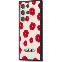 Personalised Red Peonies & Cursive