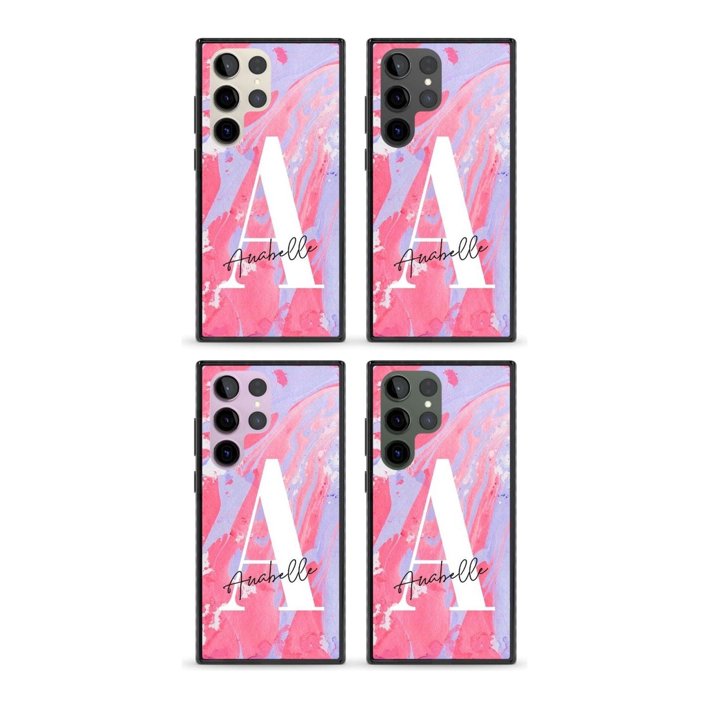 Personalised Pink & Purple Marble