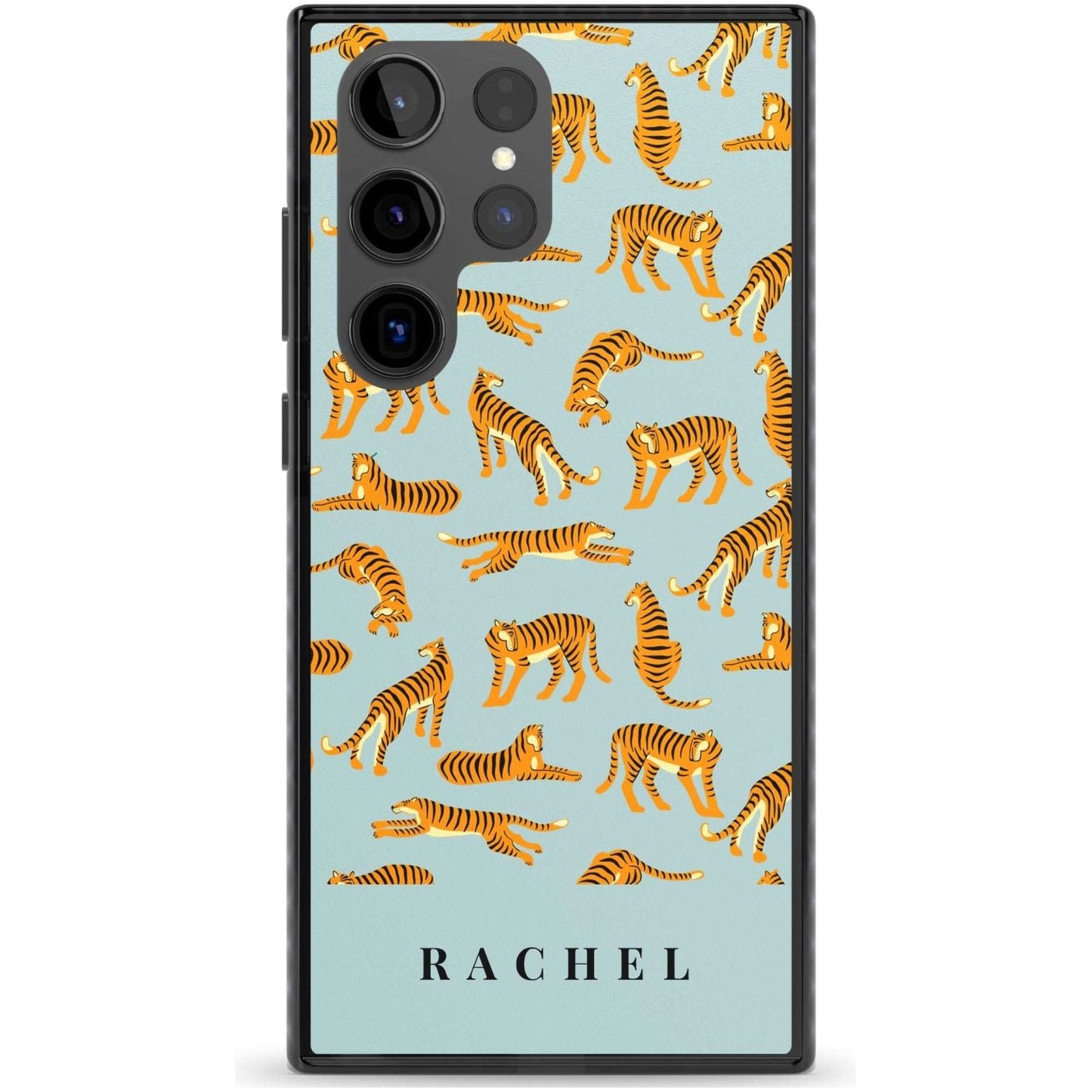 Personalised Turquoise Tiger Pattern