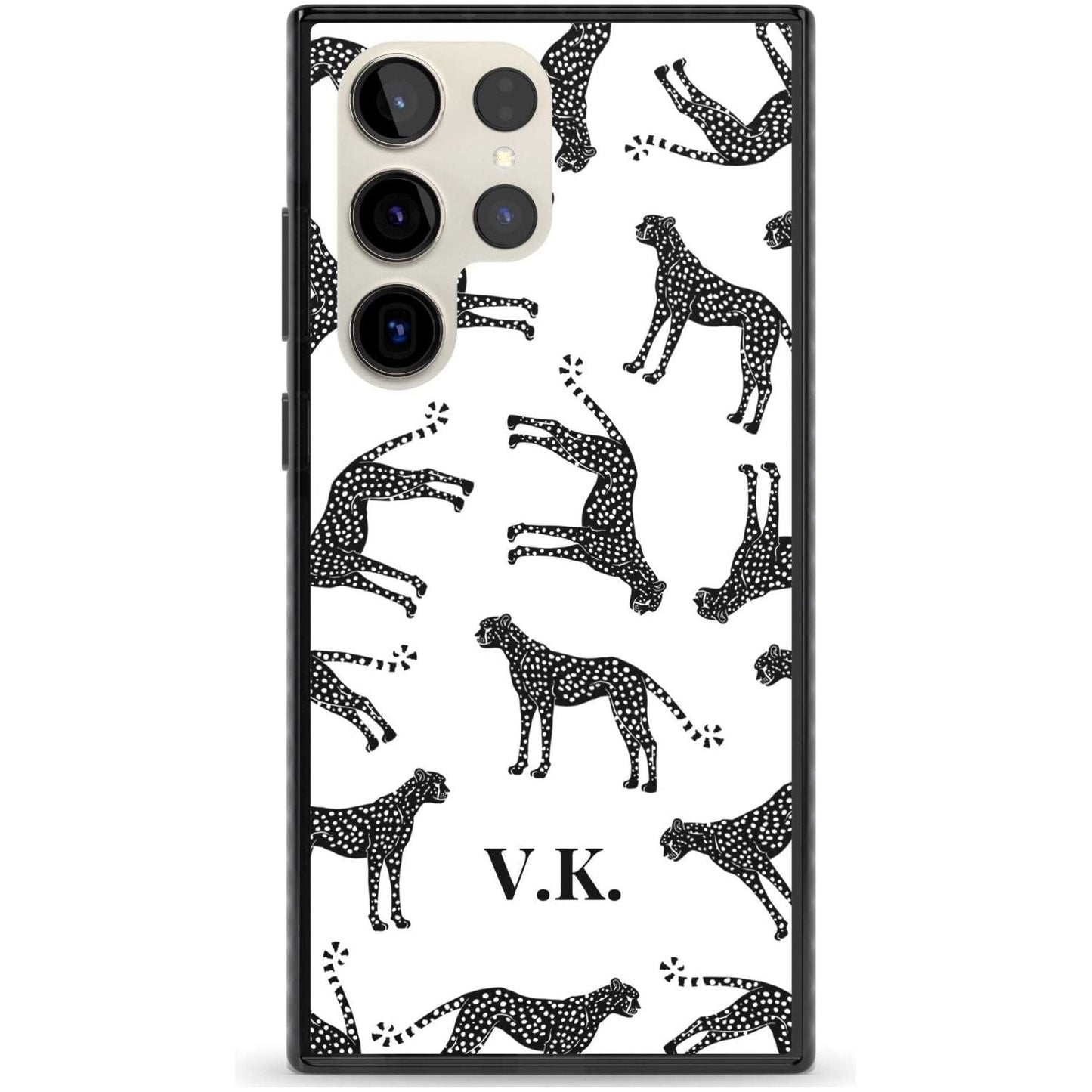 Personalised Black & White Cheetah Pattern