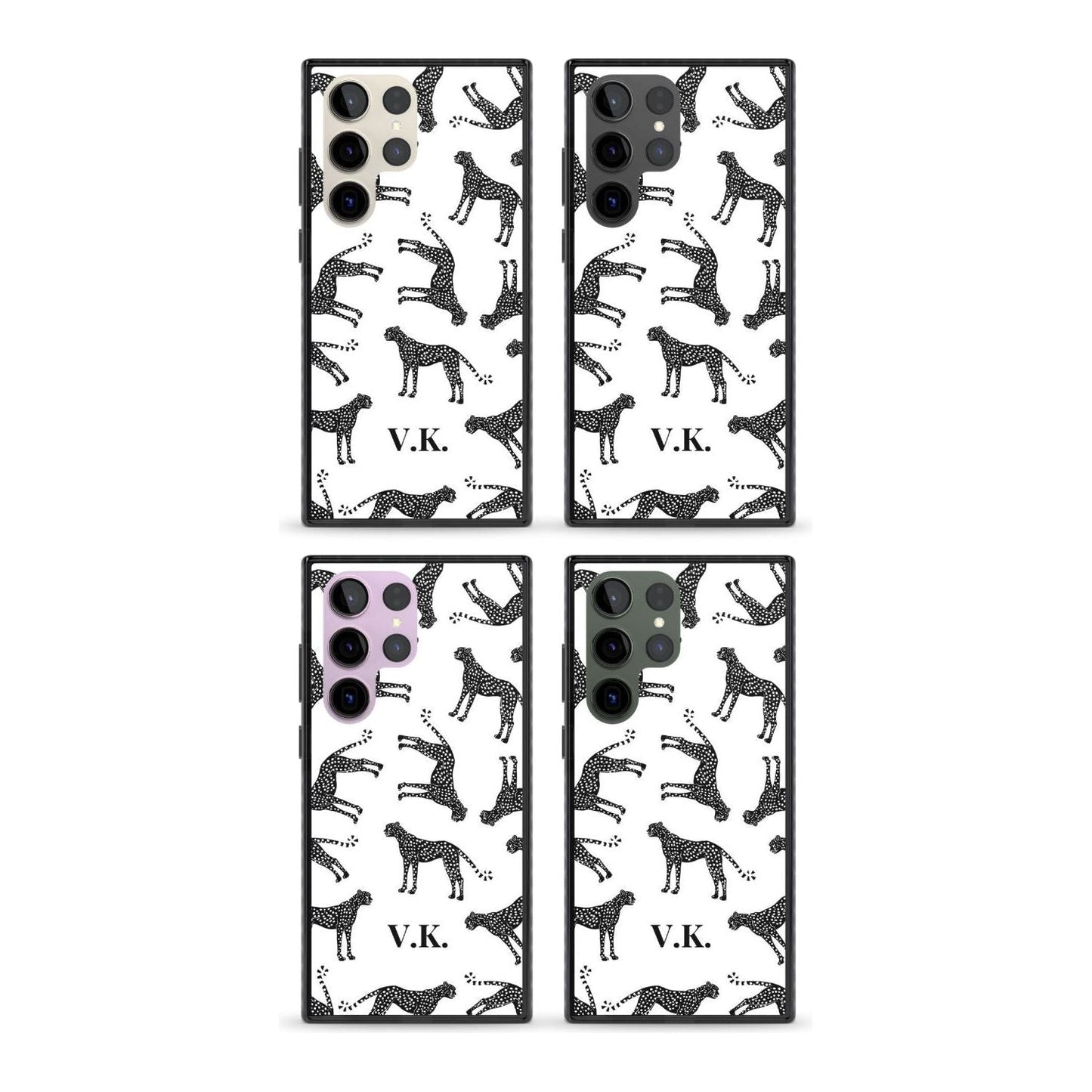 Personalised Black & White Cheetah Pattern