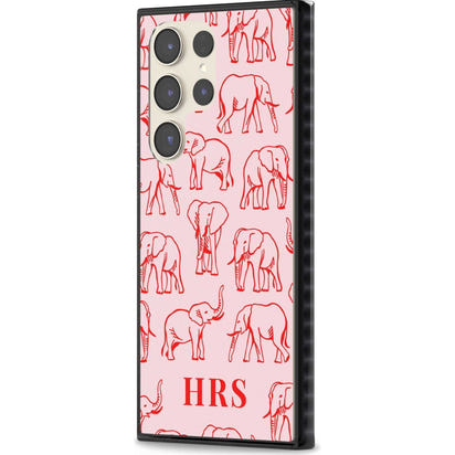 Personalised Red Elephant Outline