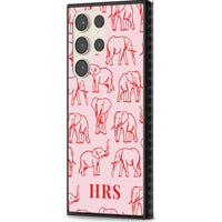 Personalised Red Elephant Outline