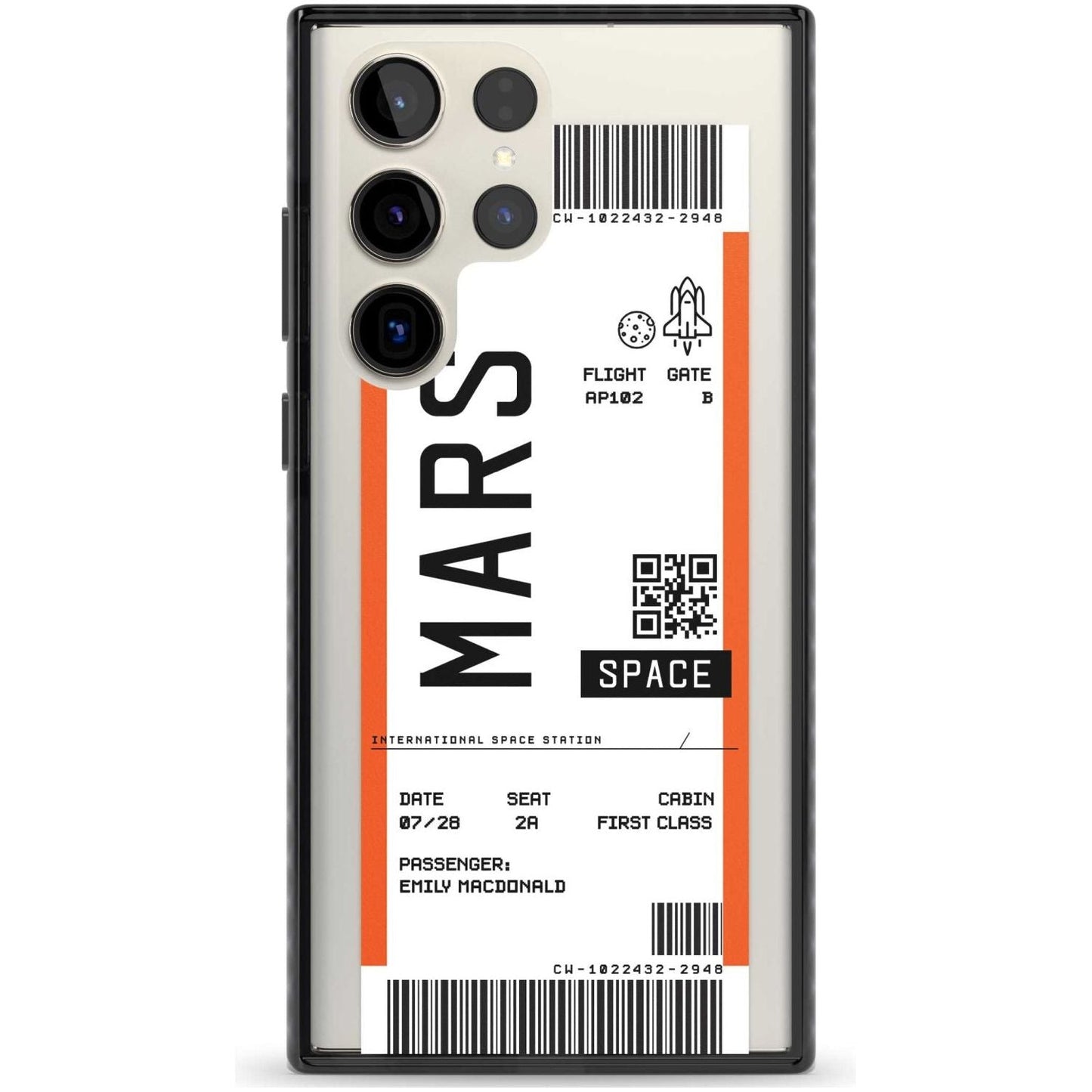 Personalised Mars Travel Ticket