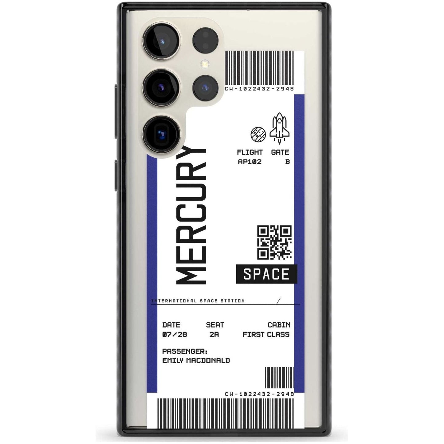 Personalised Mercury Travel Ticket