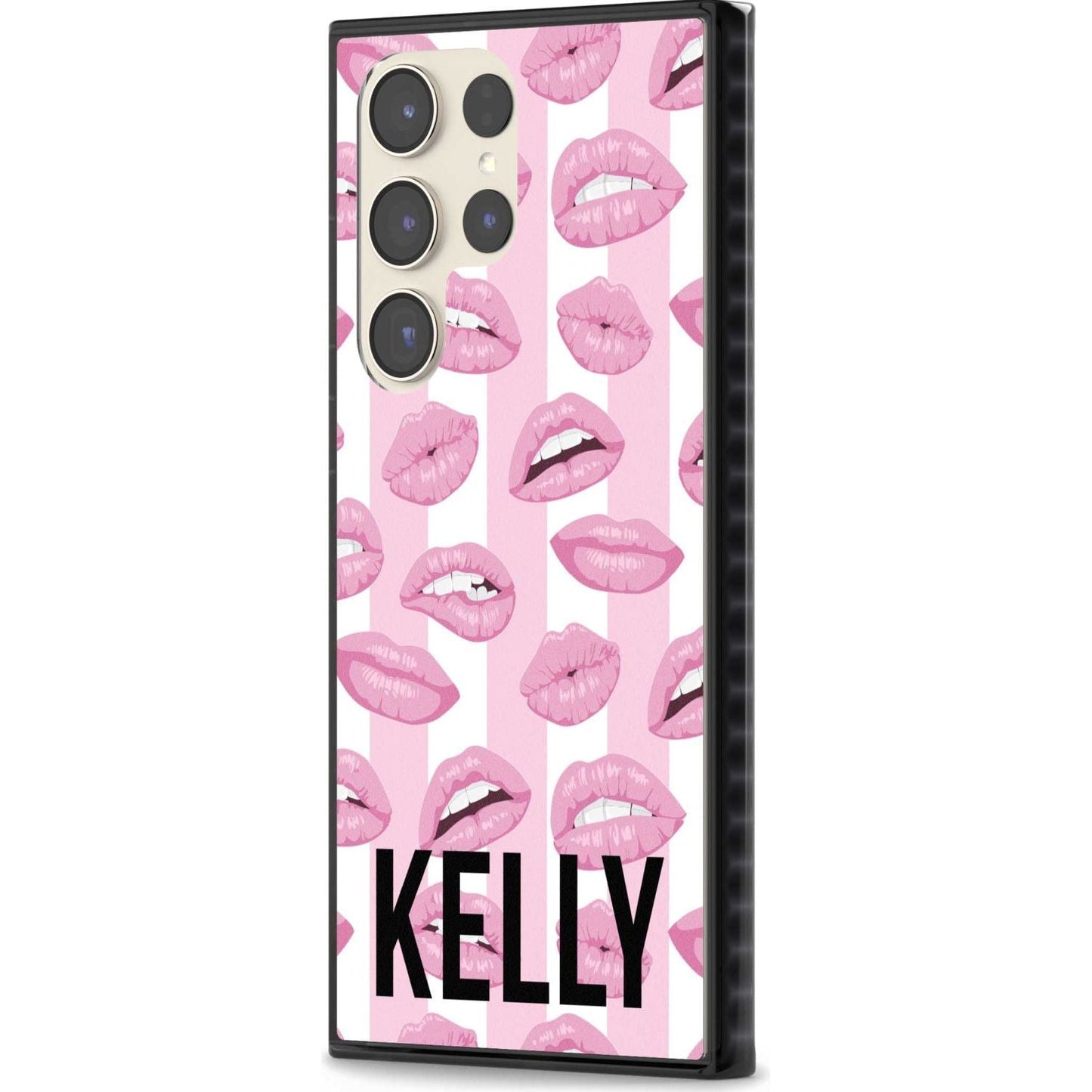 Personalised Pink Stripes & Lips