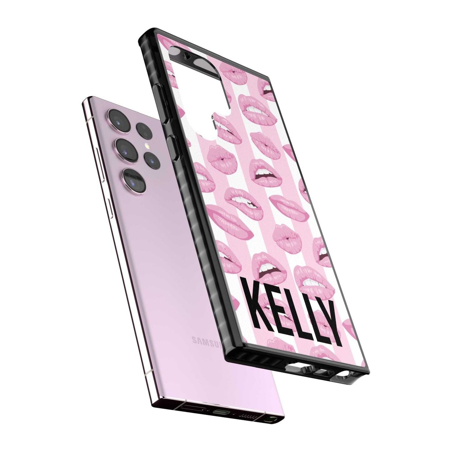 Personalised Pink Stripes & Lips