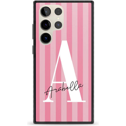 Personalised Pink Stripes Initial