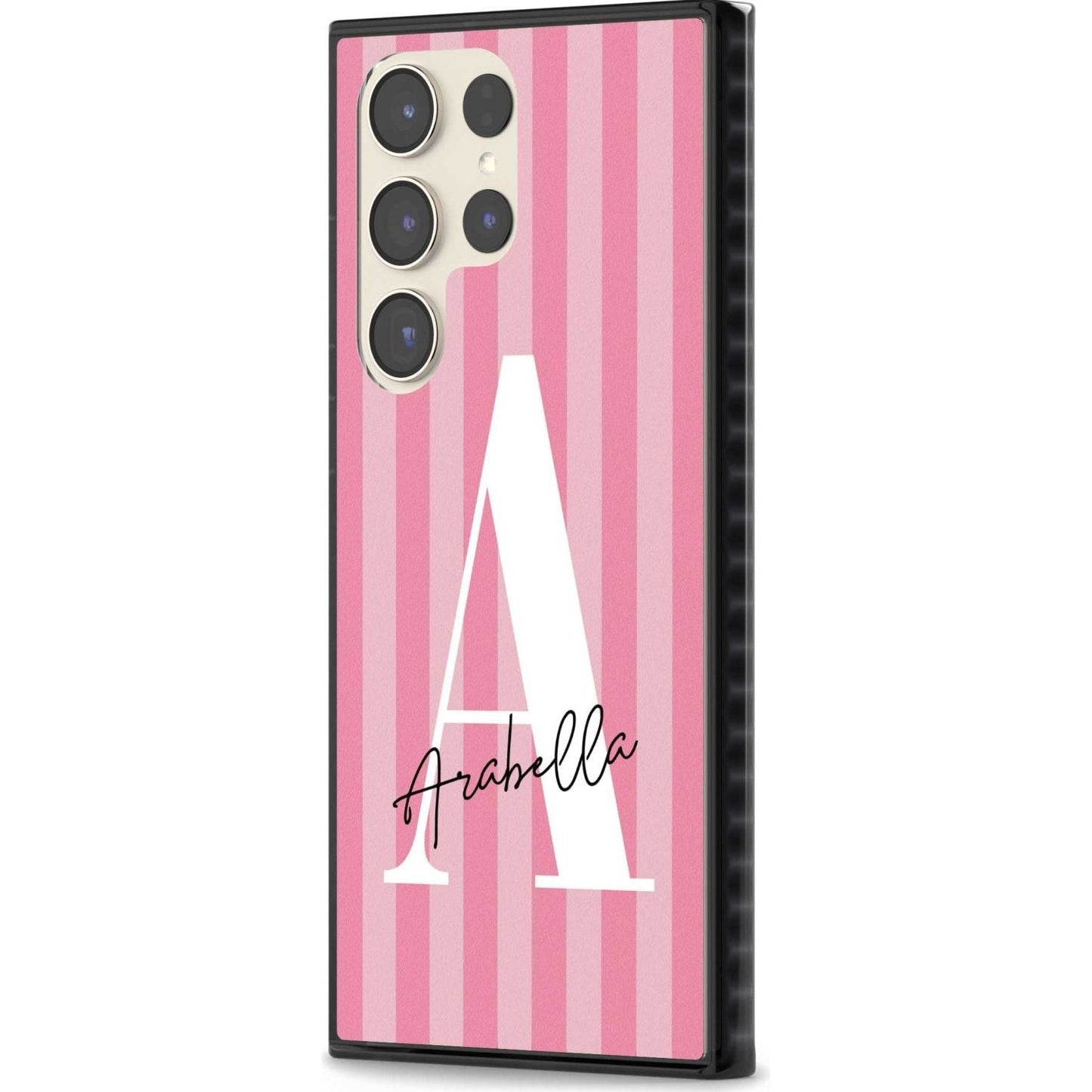 Personalised Pink Stripes Initial