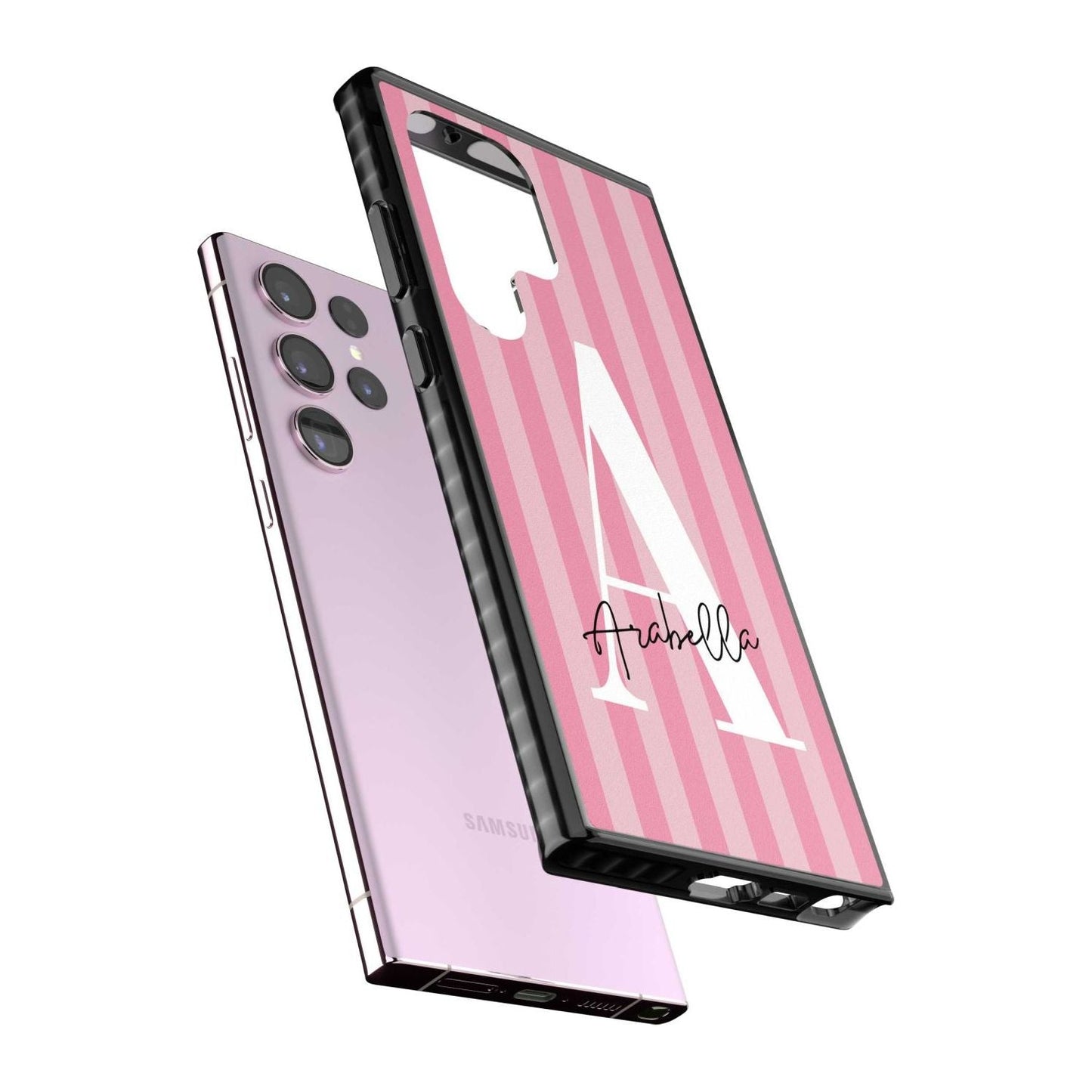 Personalised Pink Stripes Initial