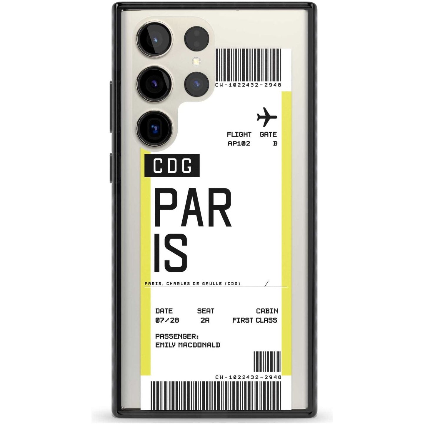 Personalised Paris Boarding Pass
