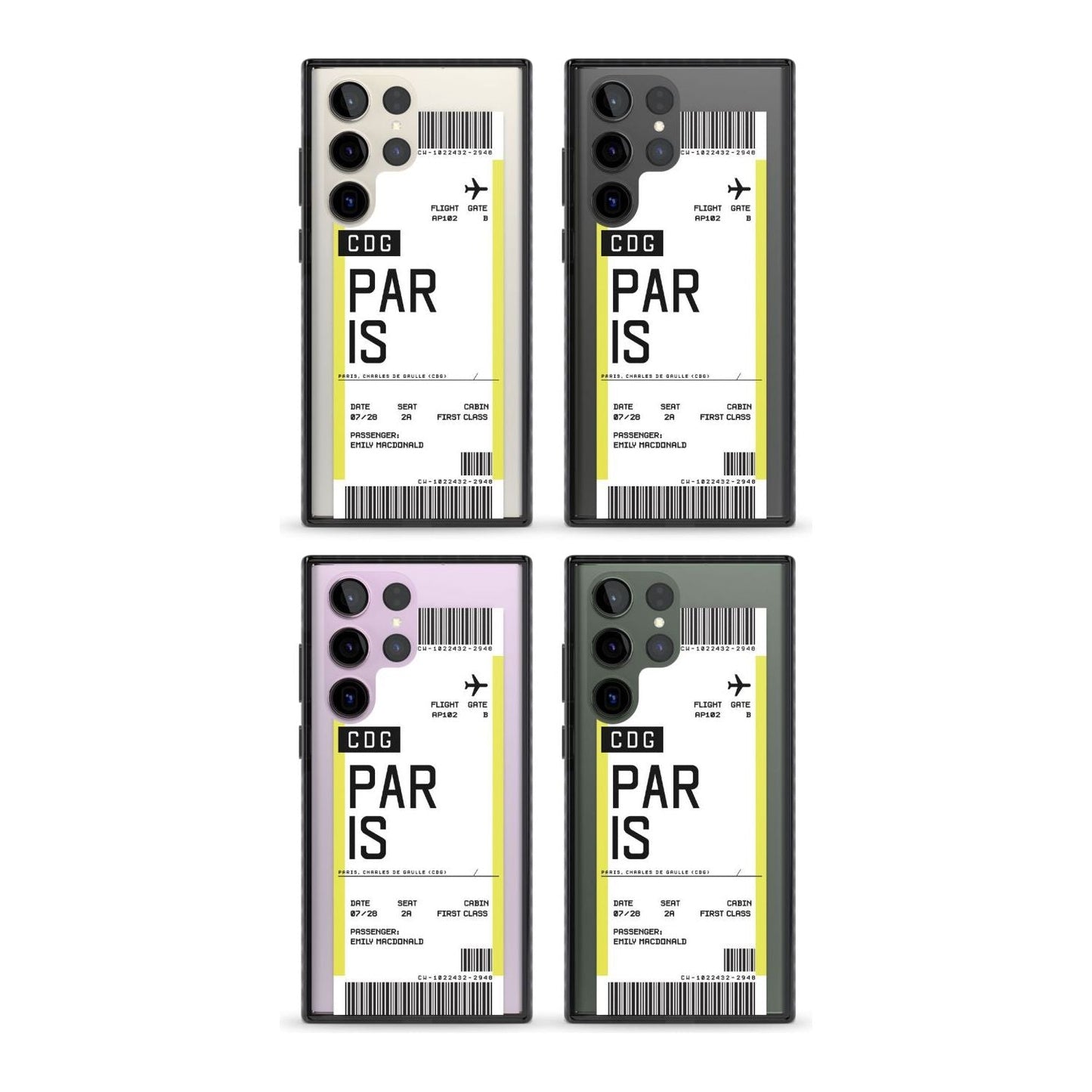 Personalised Paris Boarding Pass