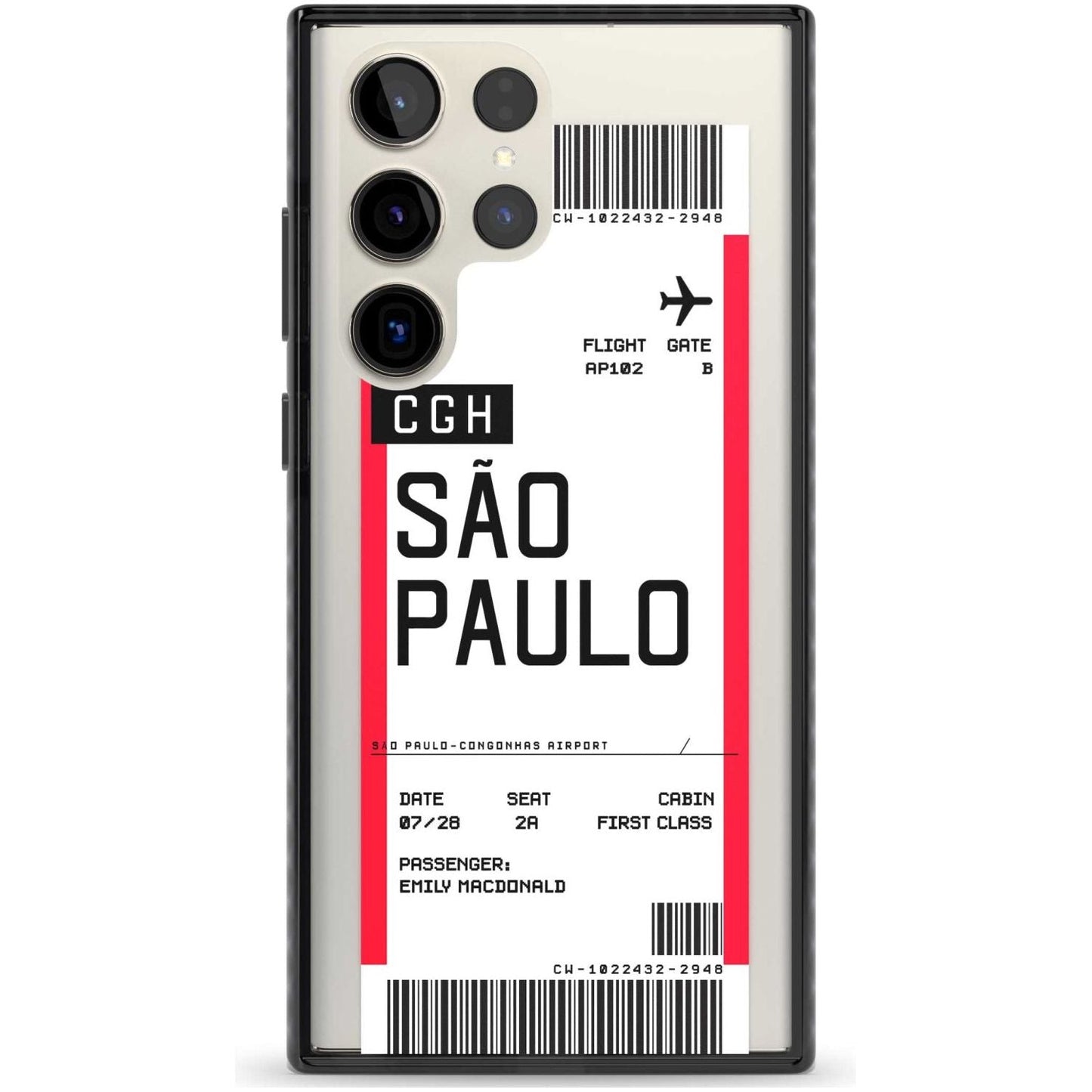 Personalisierte Bordkarte für São Paulo