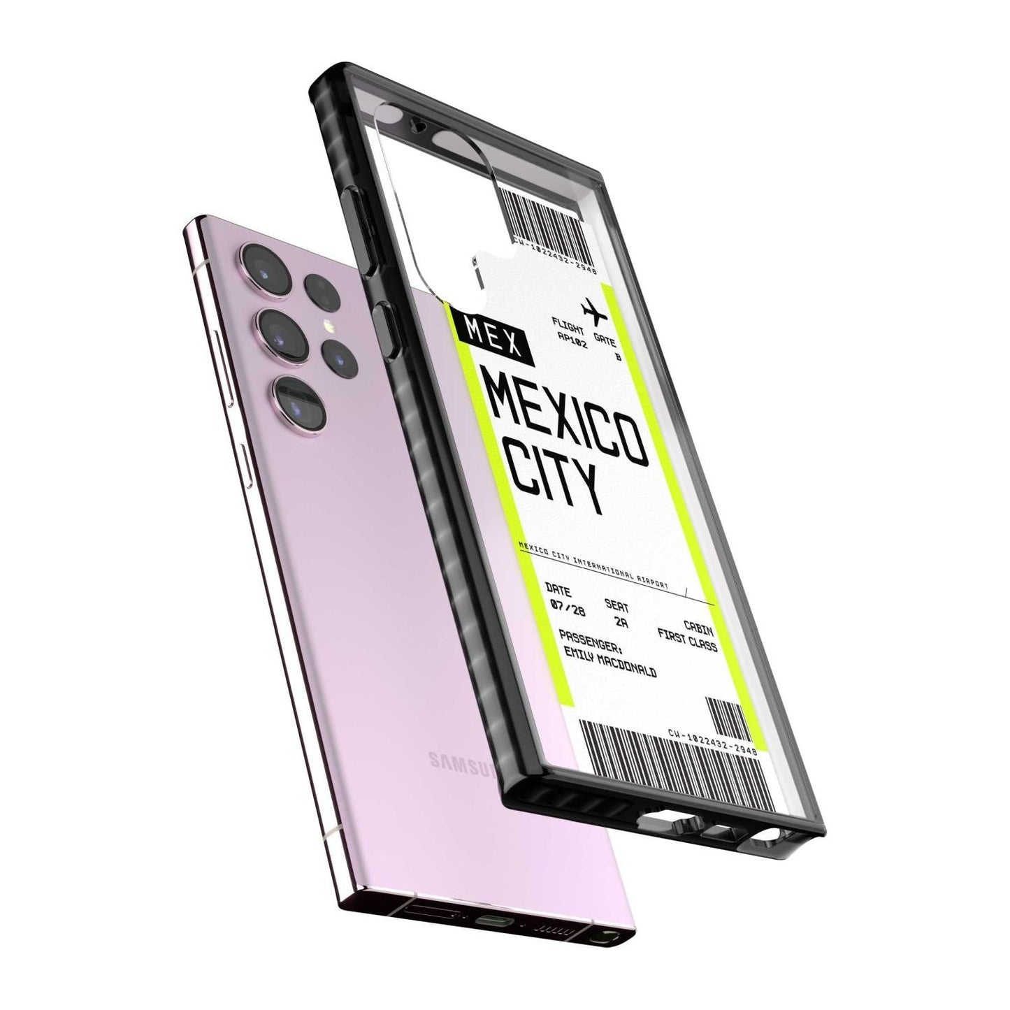 Carte d'embarquement personnalisée pour Mexico