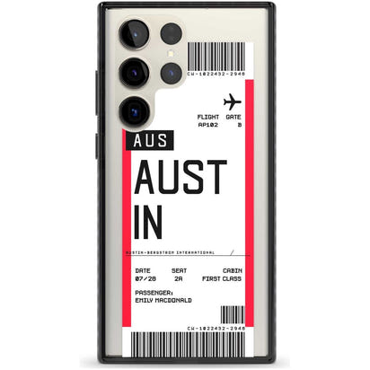 Personalised Austin Boarding Pass