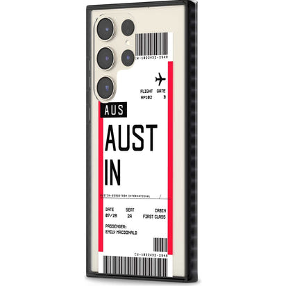 Personalised Austin Boarding Pass