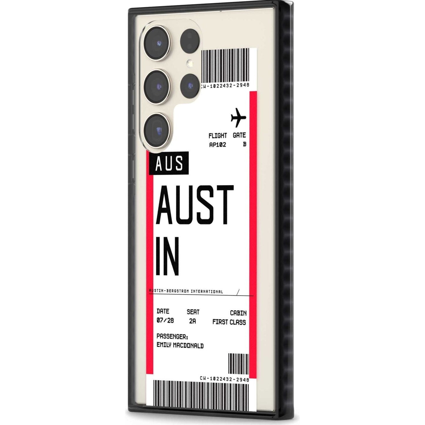 Personalised Austin Boarding Pass