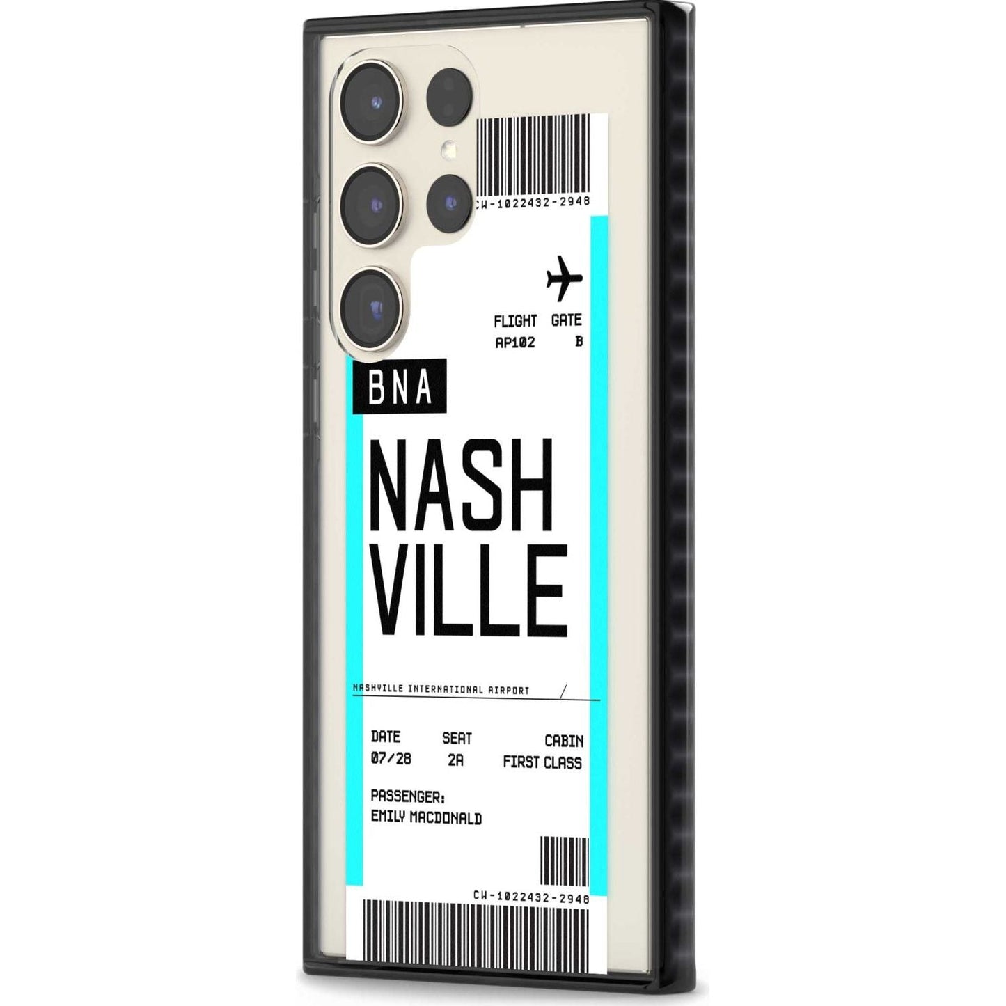 Carte d'embarquement personnalisée pour Nashville