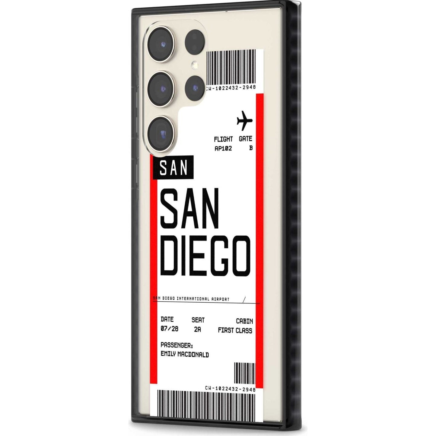 Personalised San Diego Boarding Pass