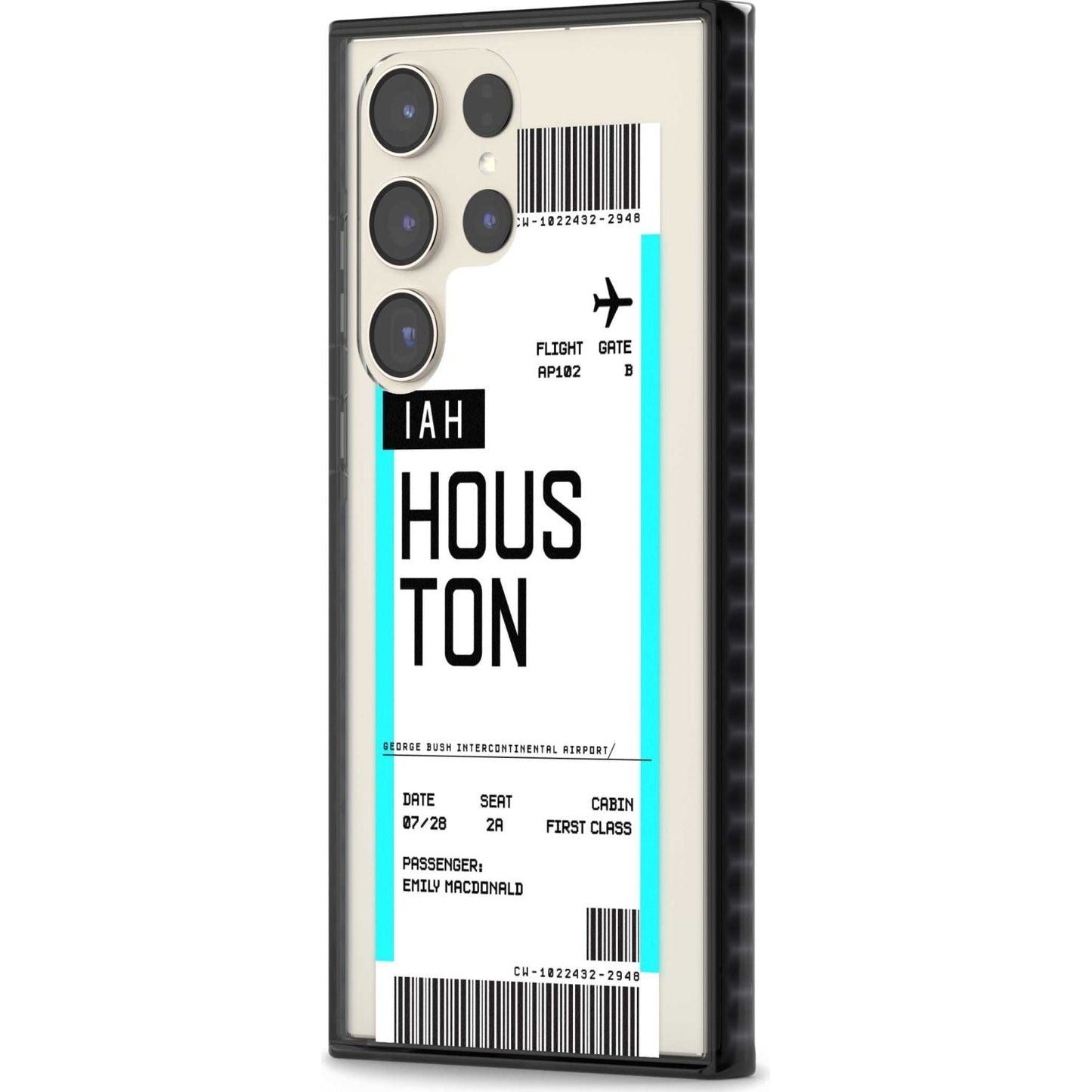 Personalised Houston Boarding Pass