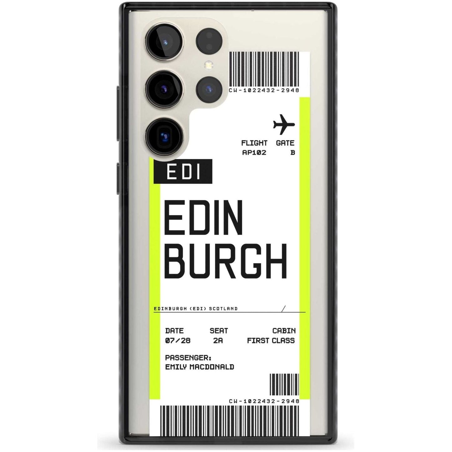 Personalised Edinburgh Boarding Pass