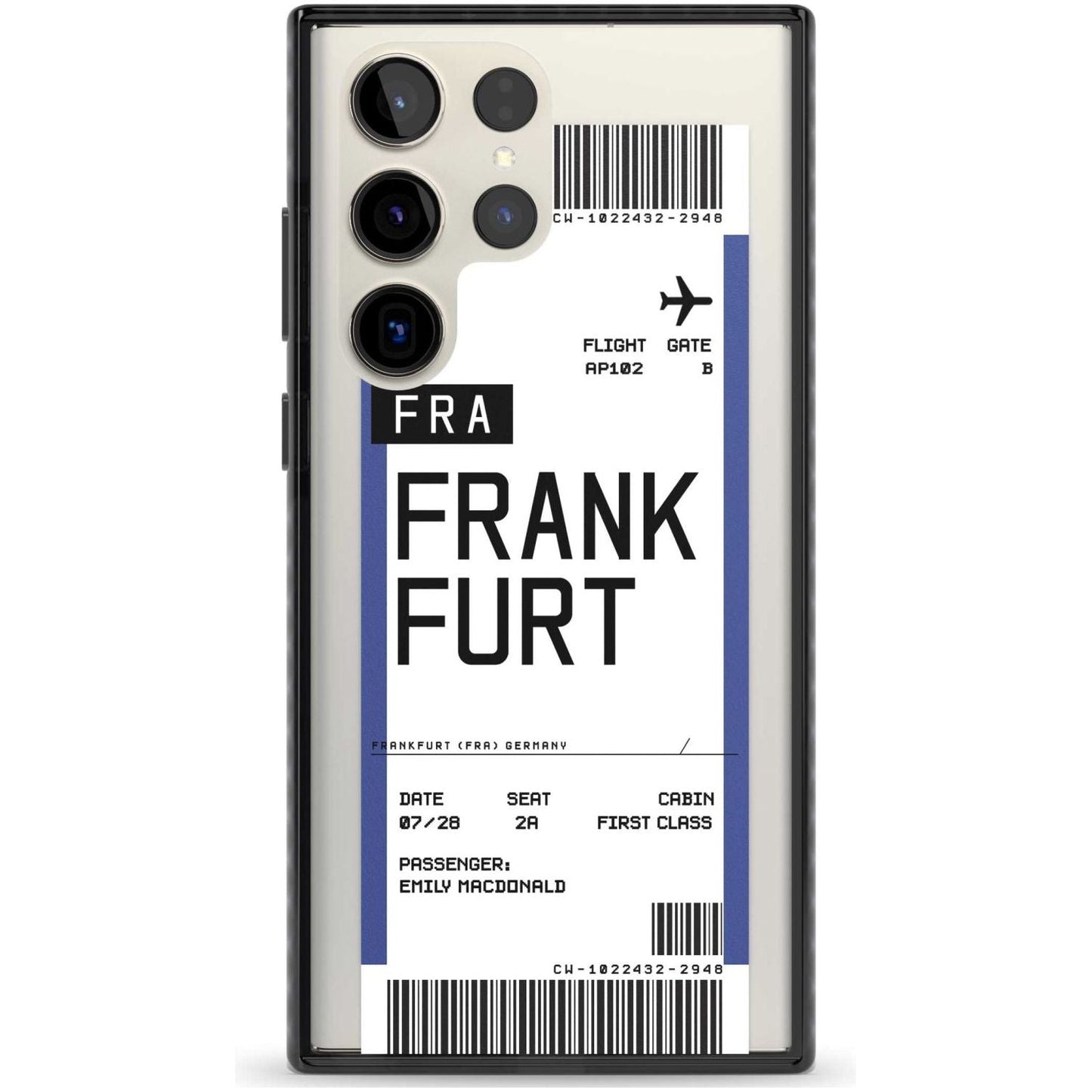 Personalised Frankfurt Boarding Pass