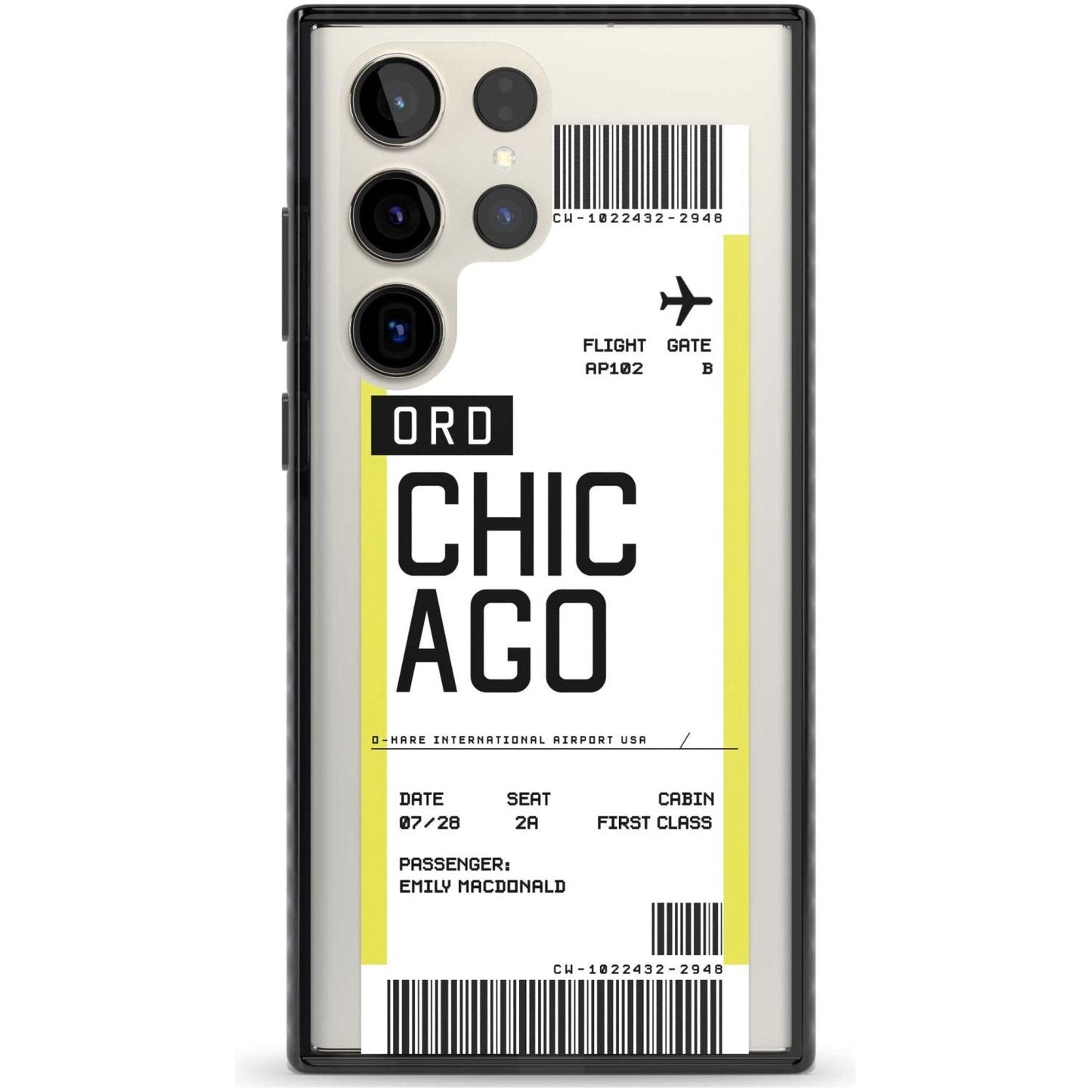 Personalised Chicago Boarding Pass