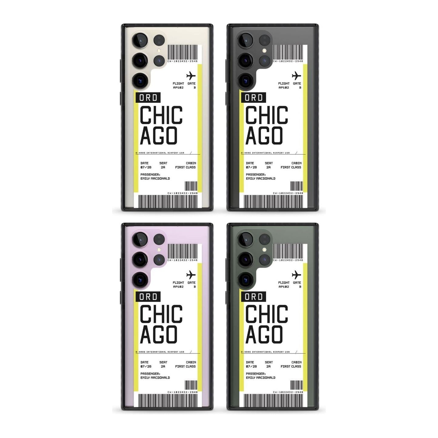 Personalised Chicago Boarding Pass