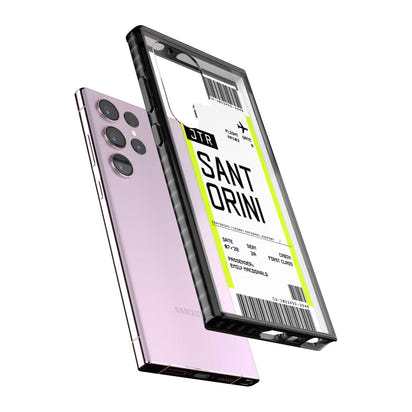 Personalisierte Bordkarte für Santorini