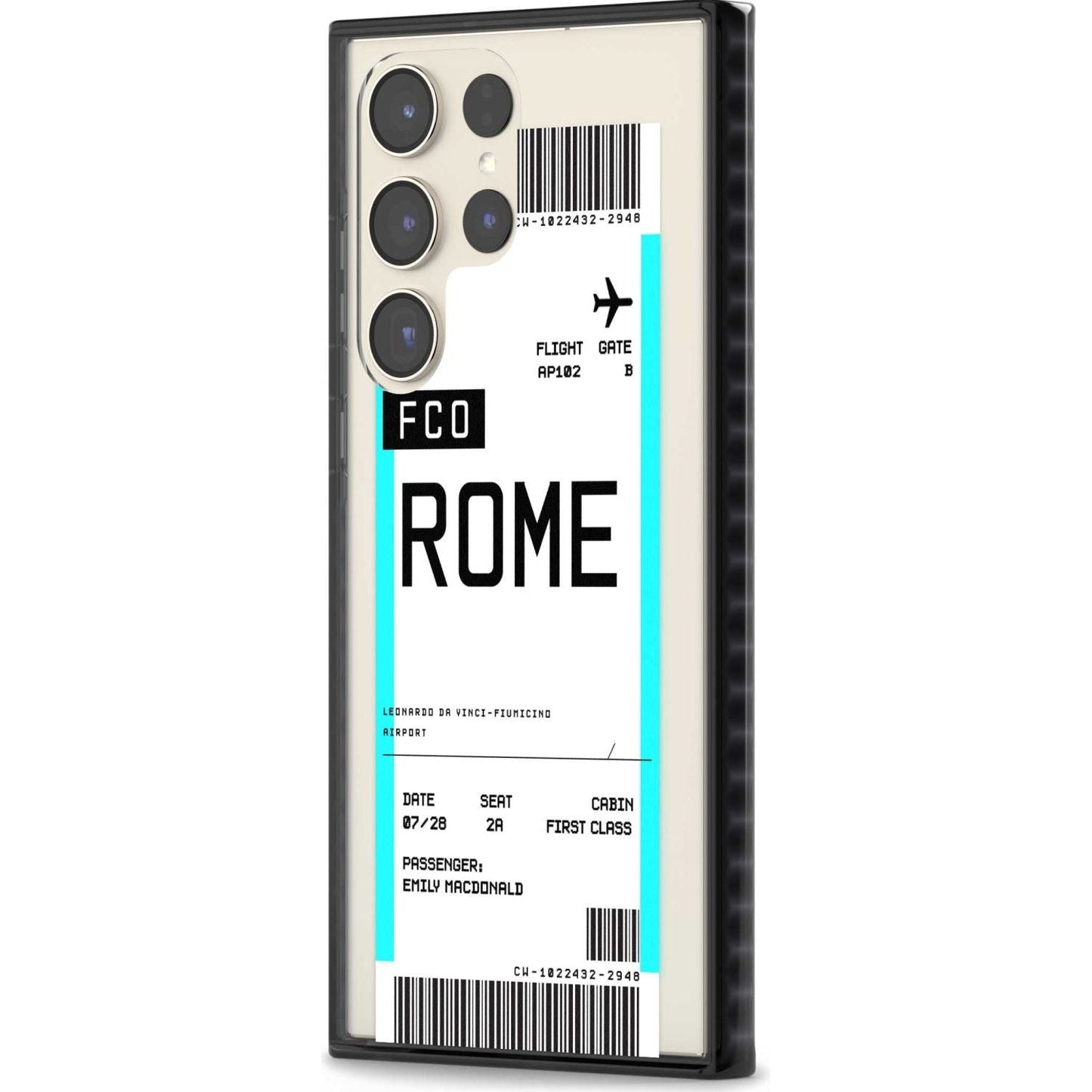Personalised Rome Boarding Pass