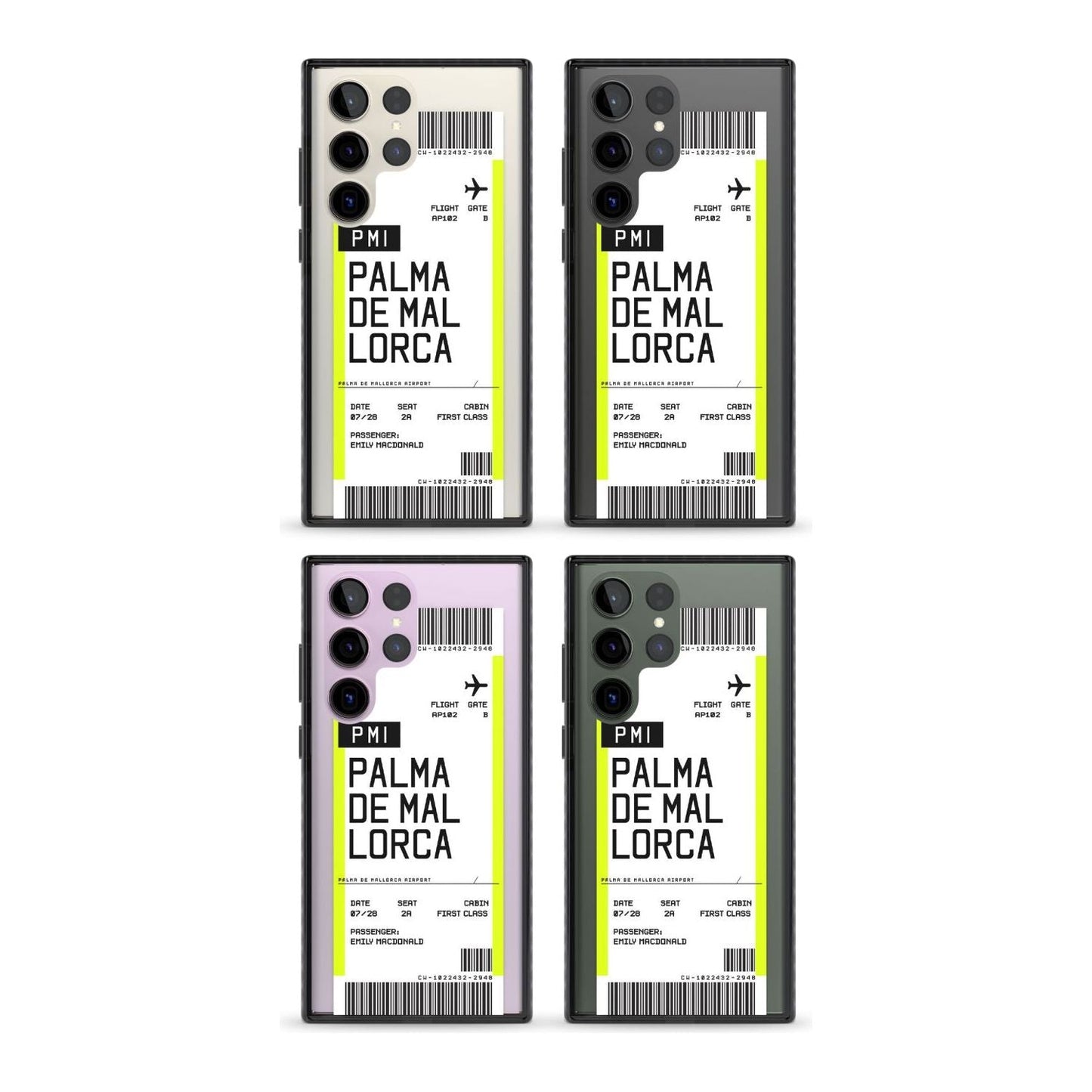 Carte d'embarquement personnalisée pour Palma de Majorque