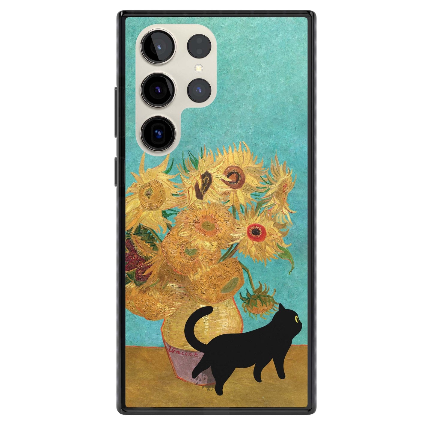 Cat with Van Gogh's Sunflowers