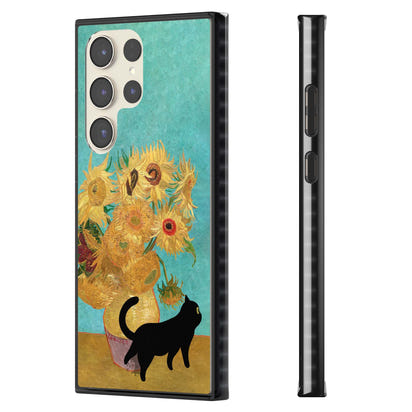 Cat with Van Gogh's Sunflowers