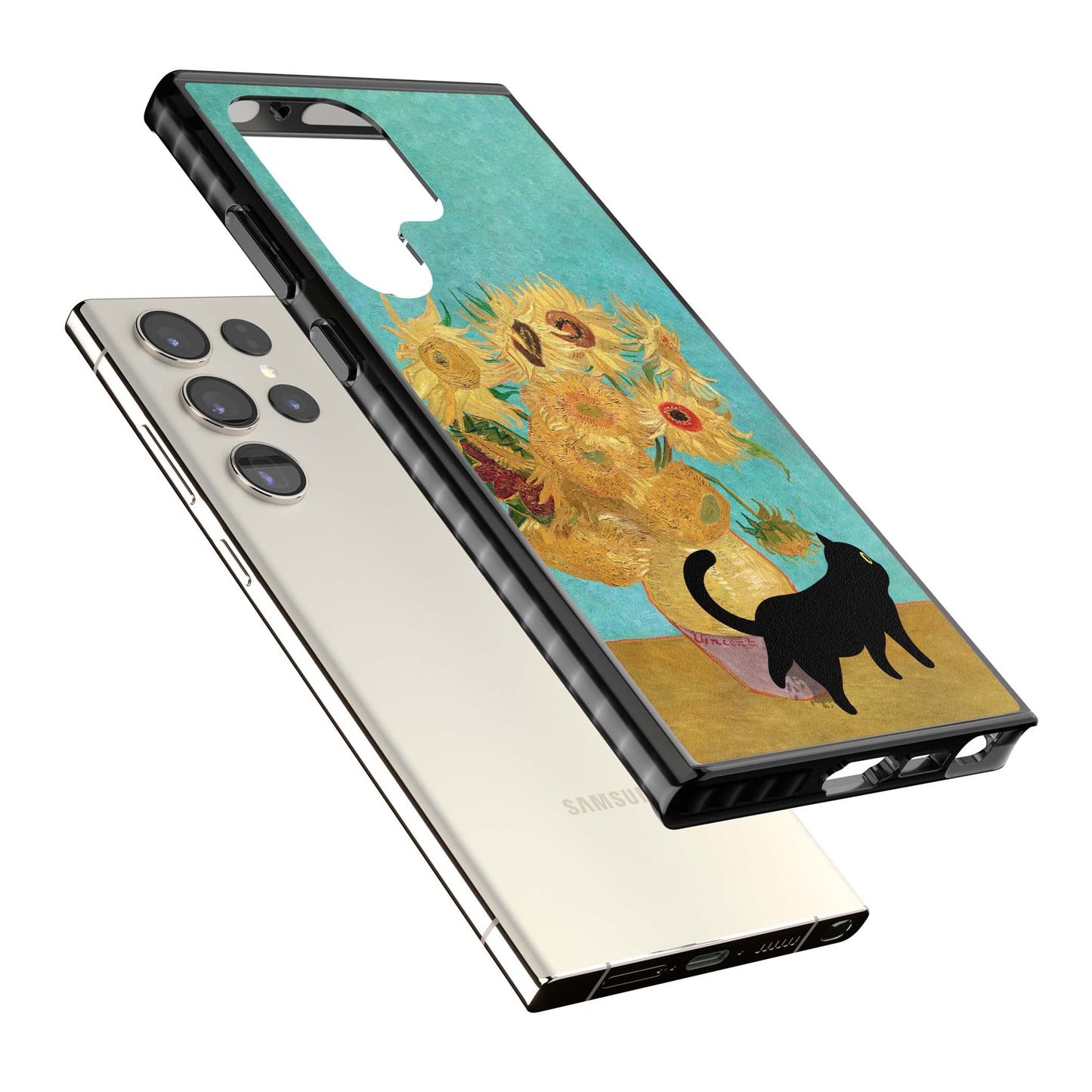 Cat with Van Gogh's Sunflowers