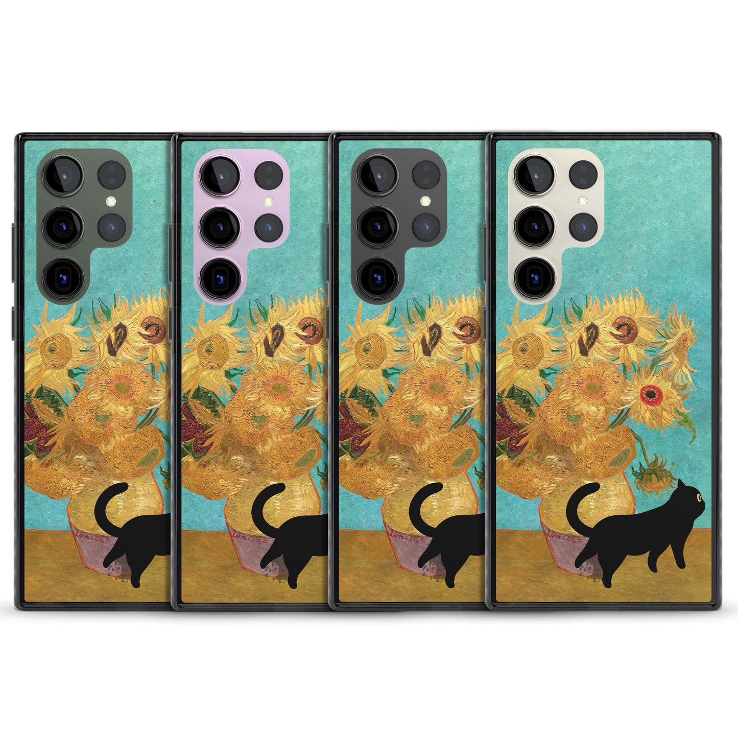 Cat with Van Gogh's Sunflowers