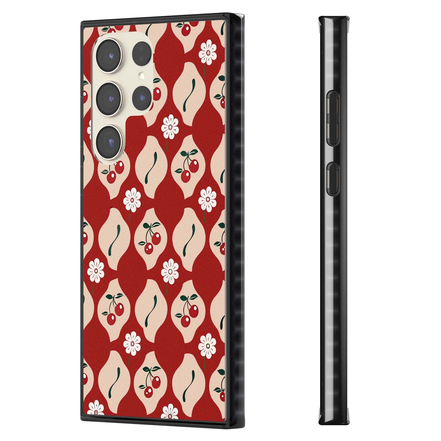 Vintage Cherry Diamond Pattern