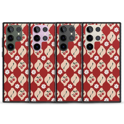 Vintage Cherry Diamond Pattern