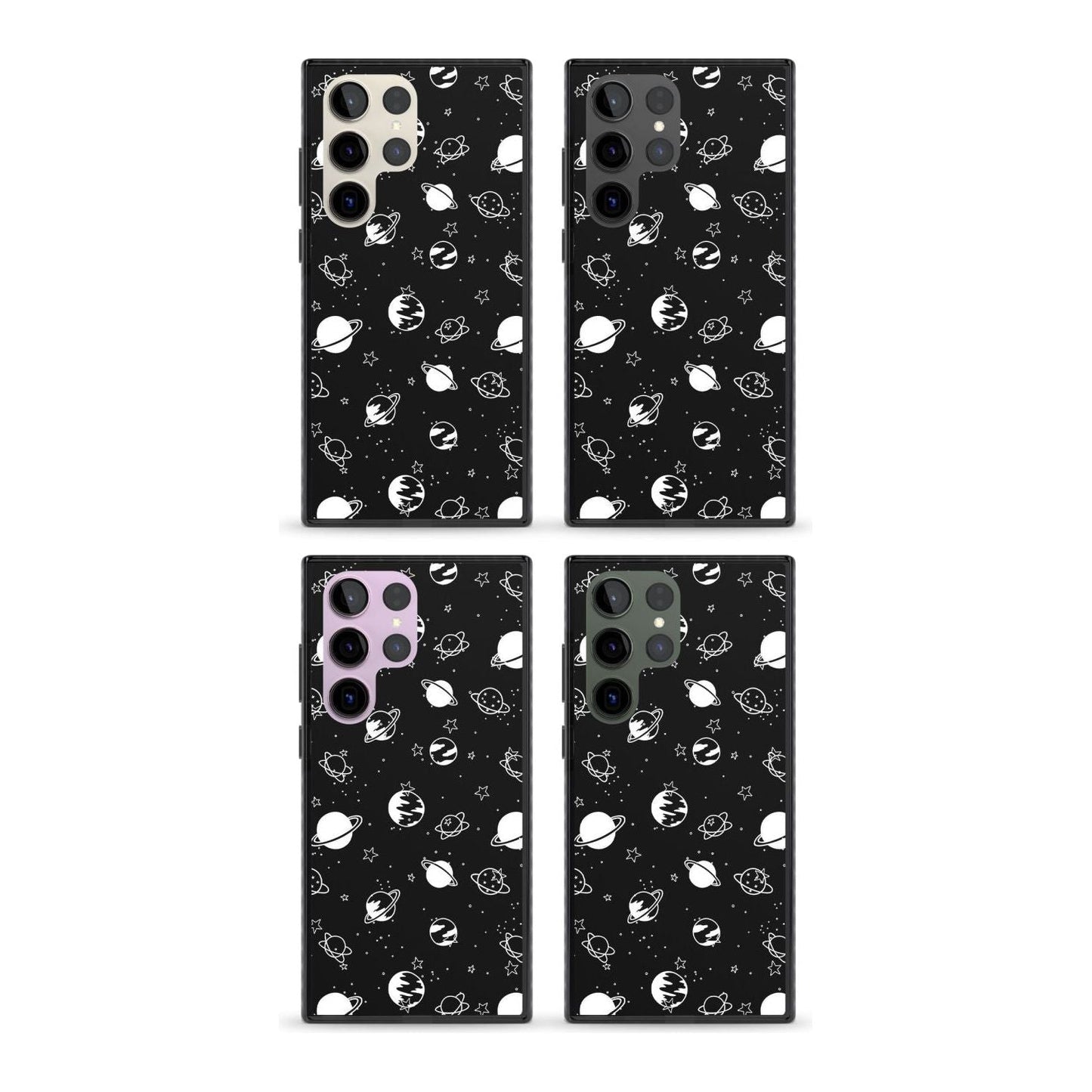 White Planets On Black