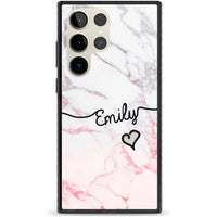 Personalised Pink Fade Marble Heart