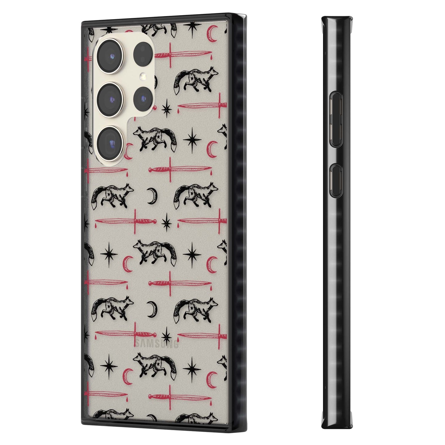 Motif renard et lame