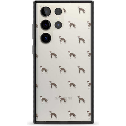 Motif de chien whippet transparent