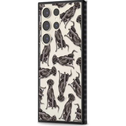 Black Labrador Watercolor Pattern