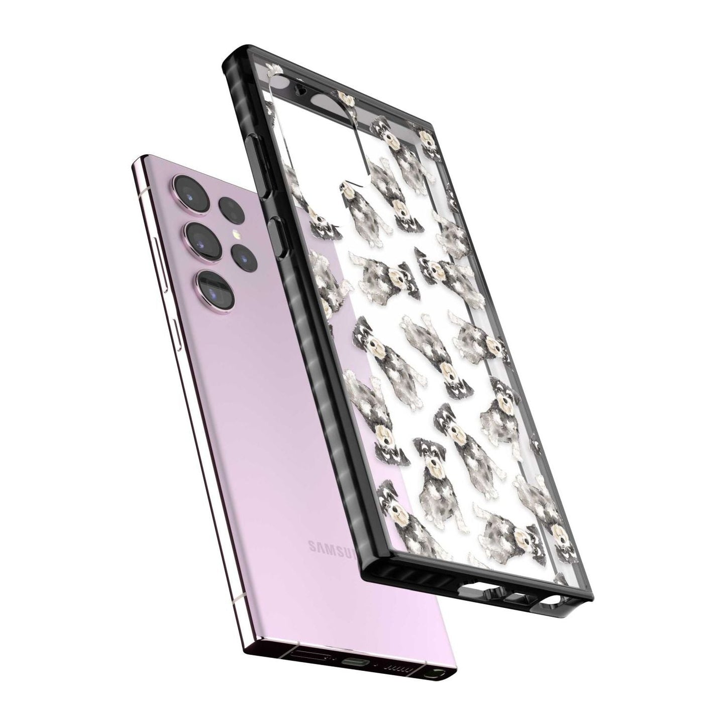 Aquarellzeichnung eines Zwergschnauzers