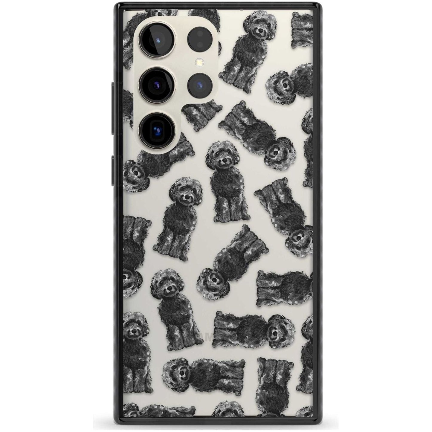 Black Cockapoo Watercolor