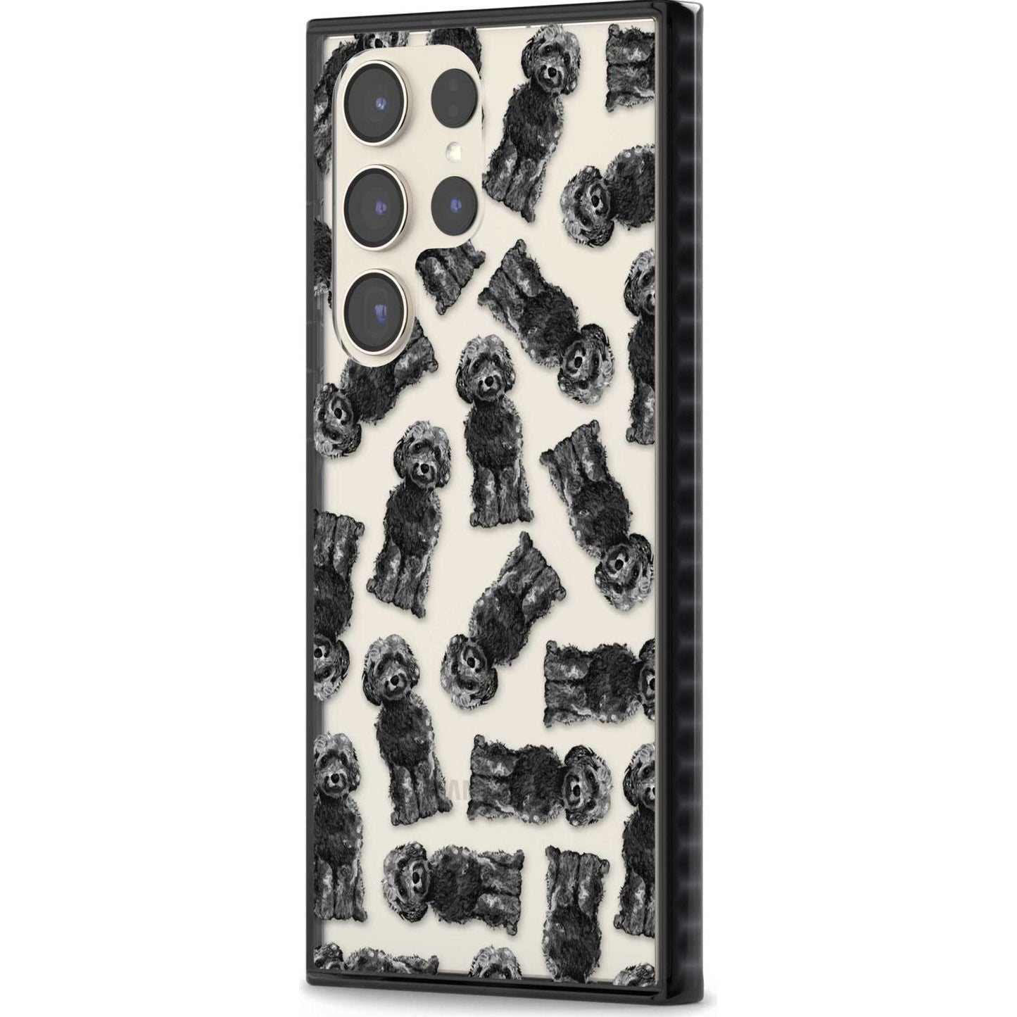 Black Cockapoo Watercolor