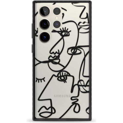 Abstract Line Art Black Clear