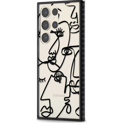 Abstract Line Art Black Clear